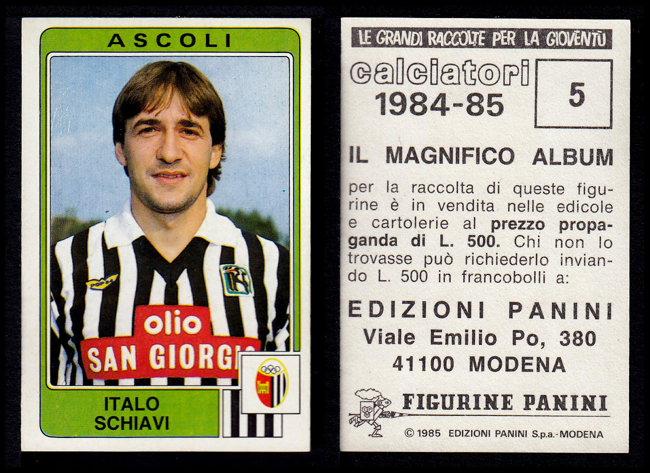 Figurine Panini - Calciatori 1984/85 - Mancolista ASCOLI