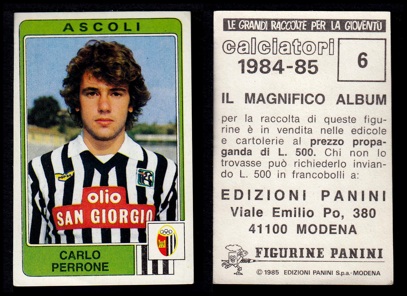Figurine Panini - Calciatori 1984/85 - Mancolista ASCOLI