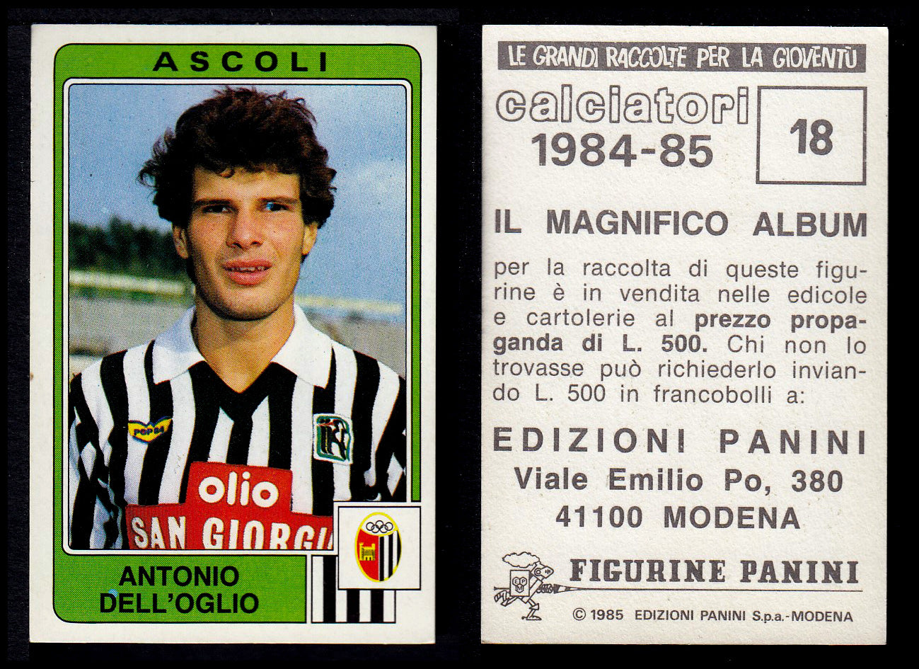 Figurine Panini - Calciatori 1984/85 - Mancolista ASCOLI