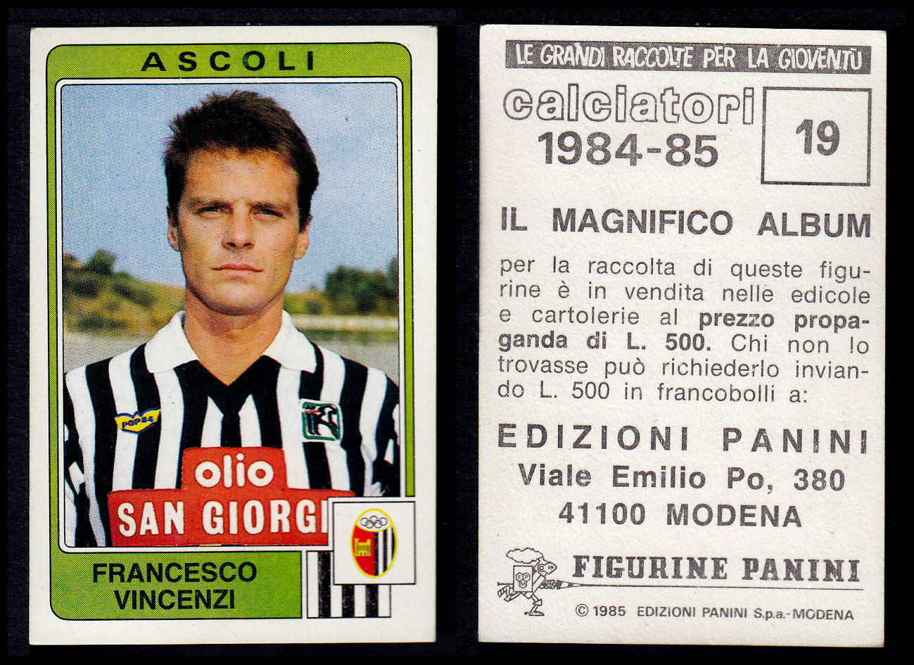 Figurine Panini - Calciatori 1984/85 - Mancolista ASCOLI