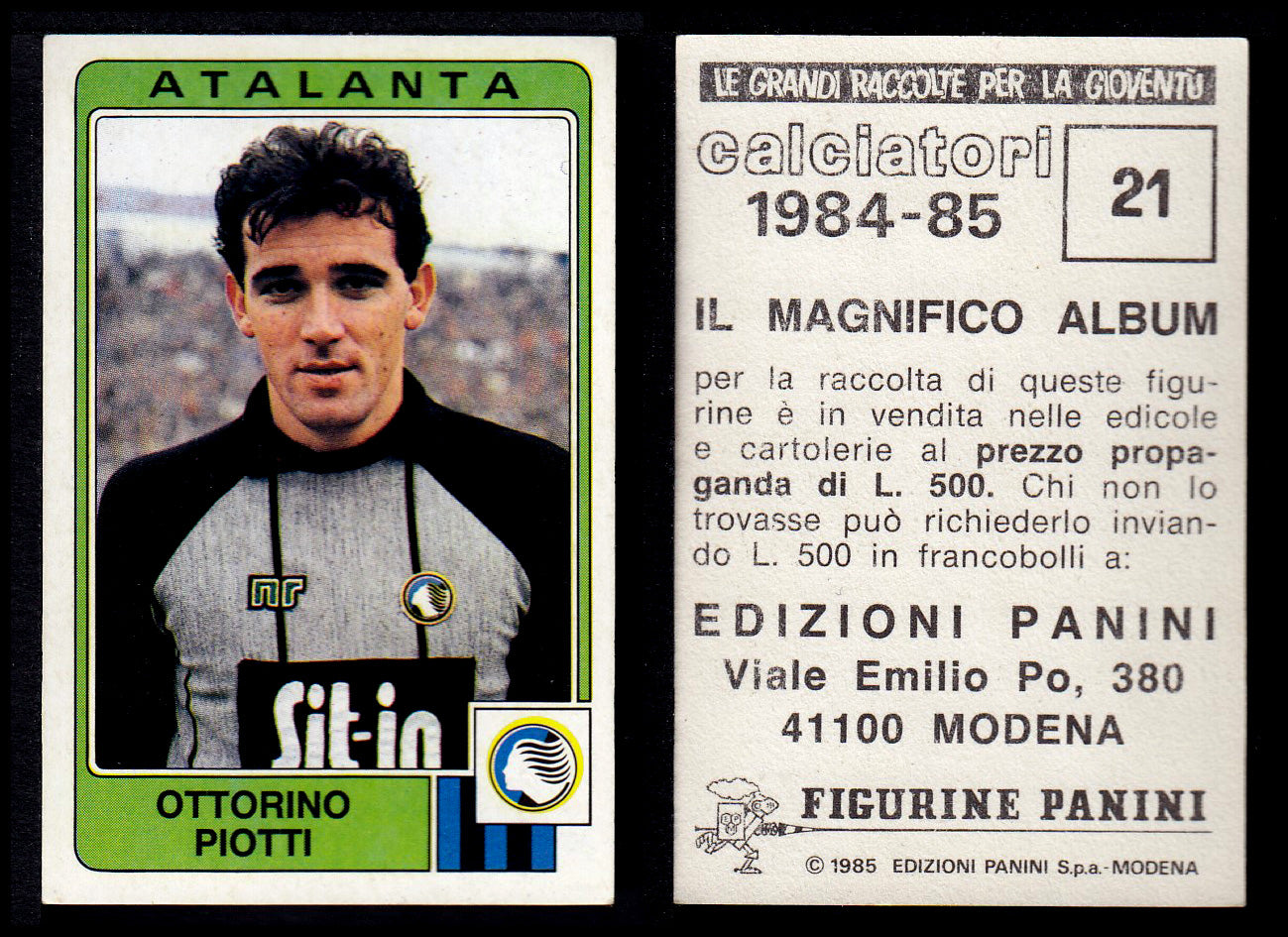 Figurine Panini - Calciatori 1984/85 - Mancolista ATALANTA