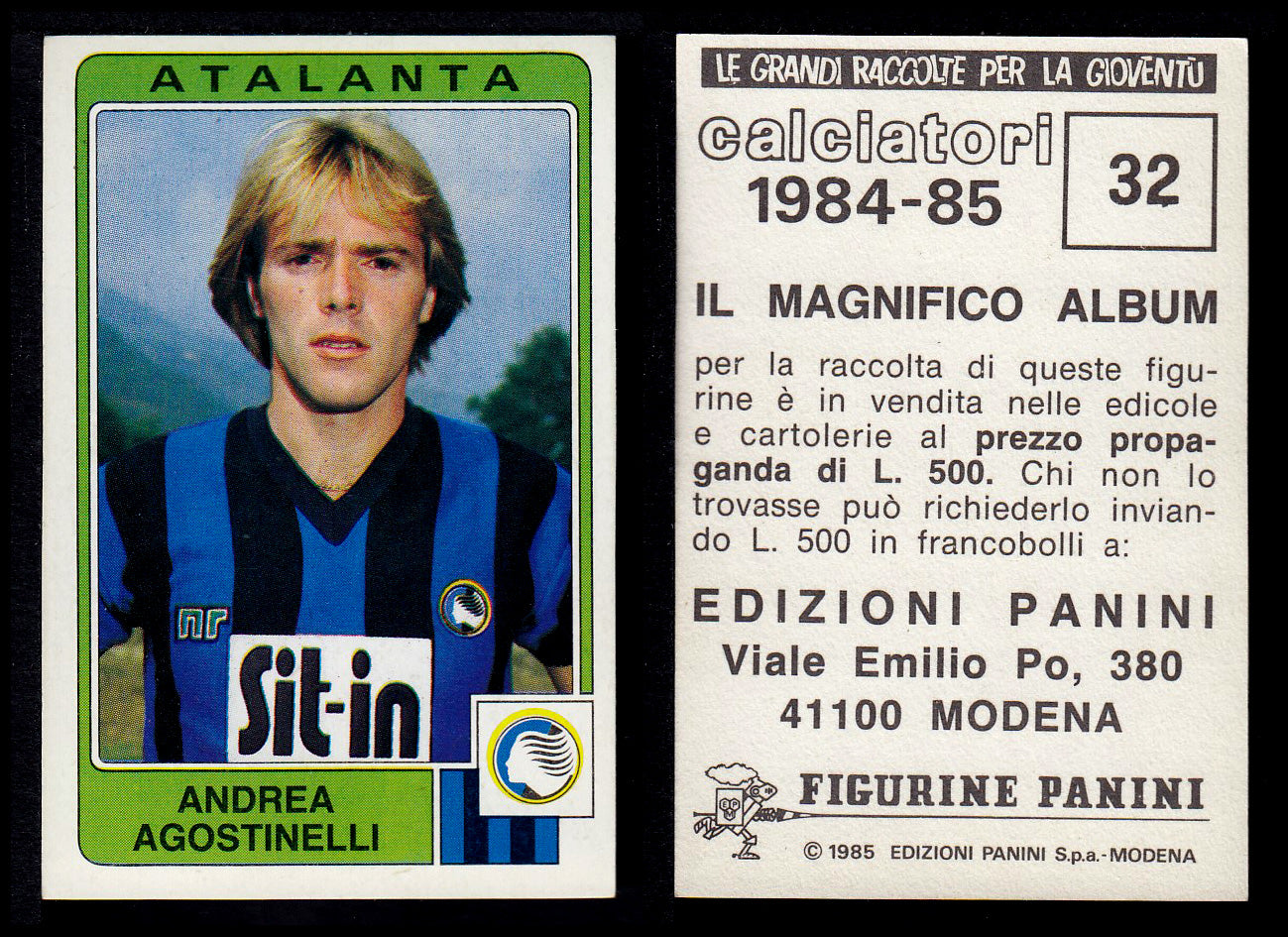 Figurine Panini - Calciatori 1984/85 - Mancolista ATALANTA