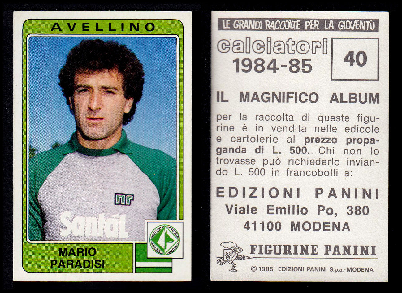 Figurine Panini - Calciatori 1984/85 - Mancolista AVELLINO