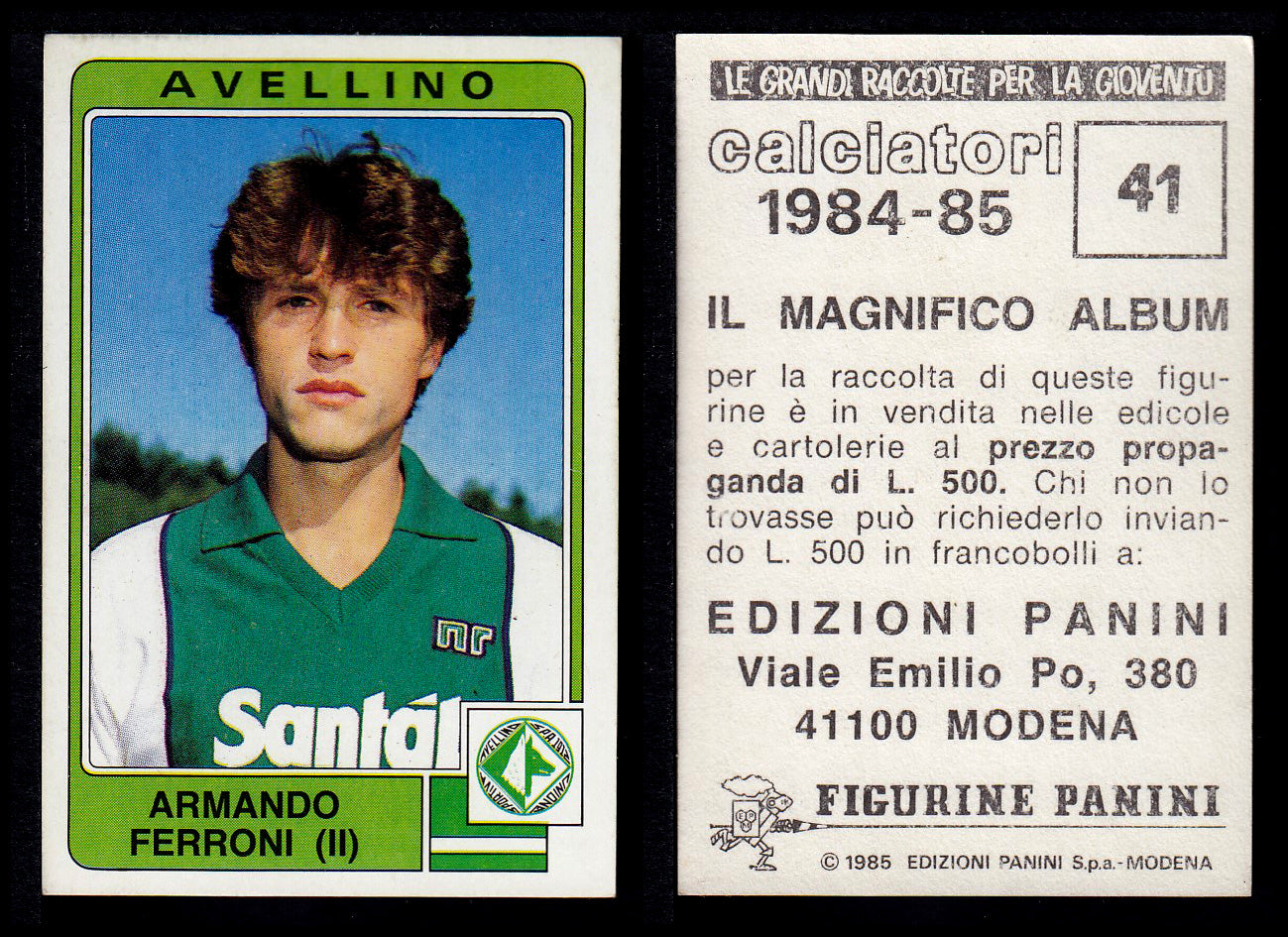 Figurine Panini - Calciatori 1984/85 - Mancolista AVELLINO