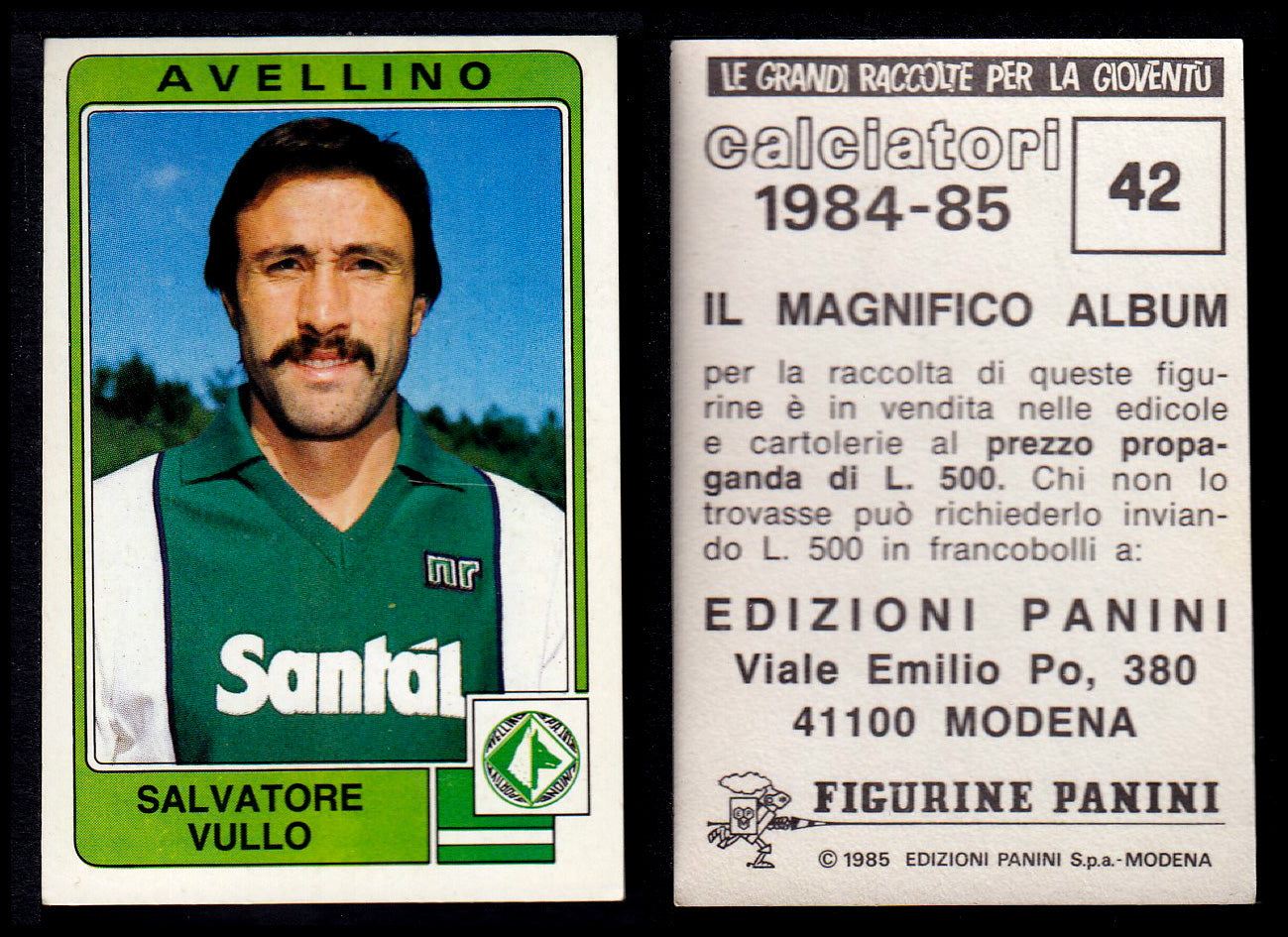 Figurine Panini - Calciatori 1984/85 - Mancolista AVELLINO
