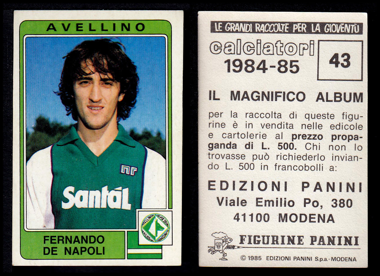 Figurine Panini - Calciatori 1984/85 - Mancolista AVELLINO