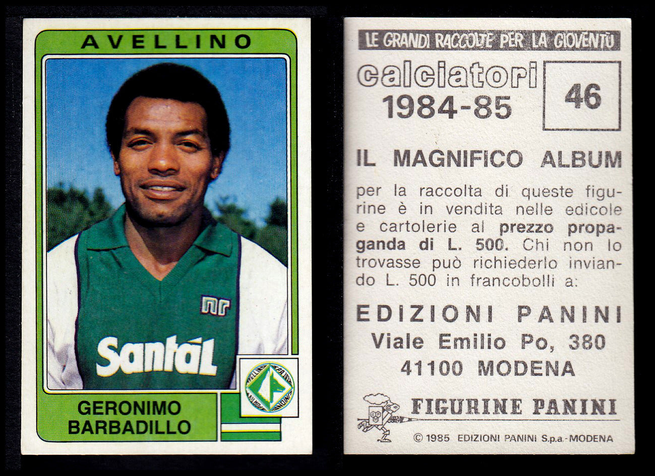 Figurine Panini - Calciatori 1984/85 - Mancolista AVELLINO