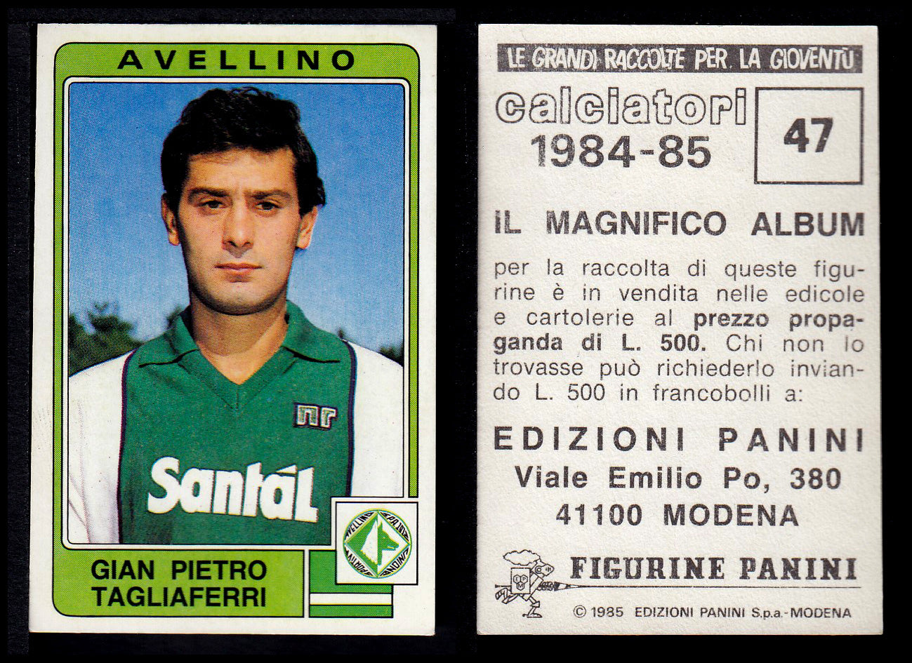 Figurine Panini - Calciatori 1984/85 - Mancolista AVELLINO