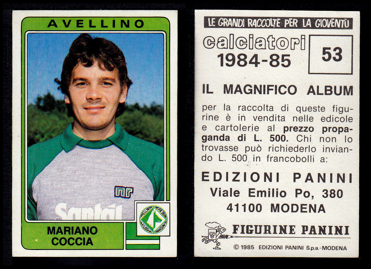 Figurine Panini - Calciatori 1984/85 - Mancolista AVELLINO