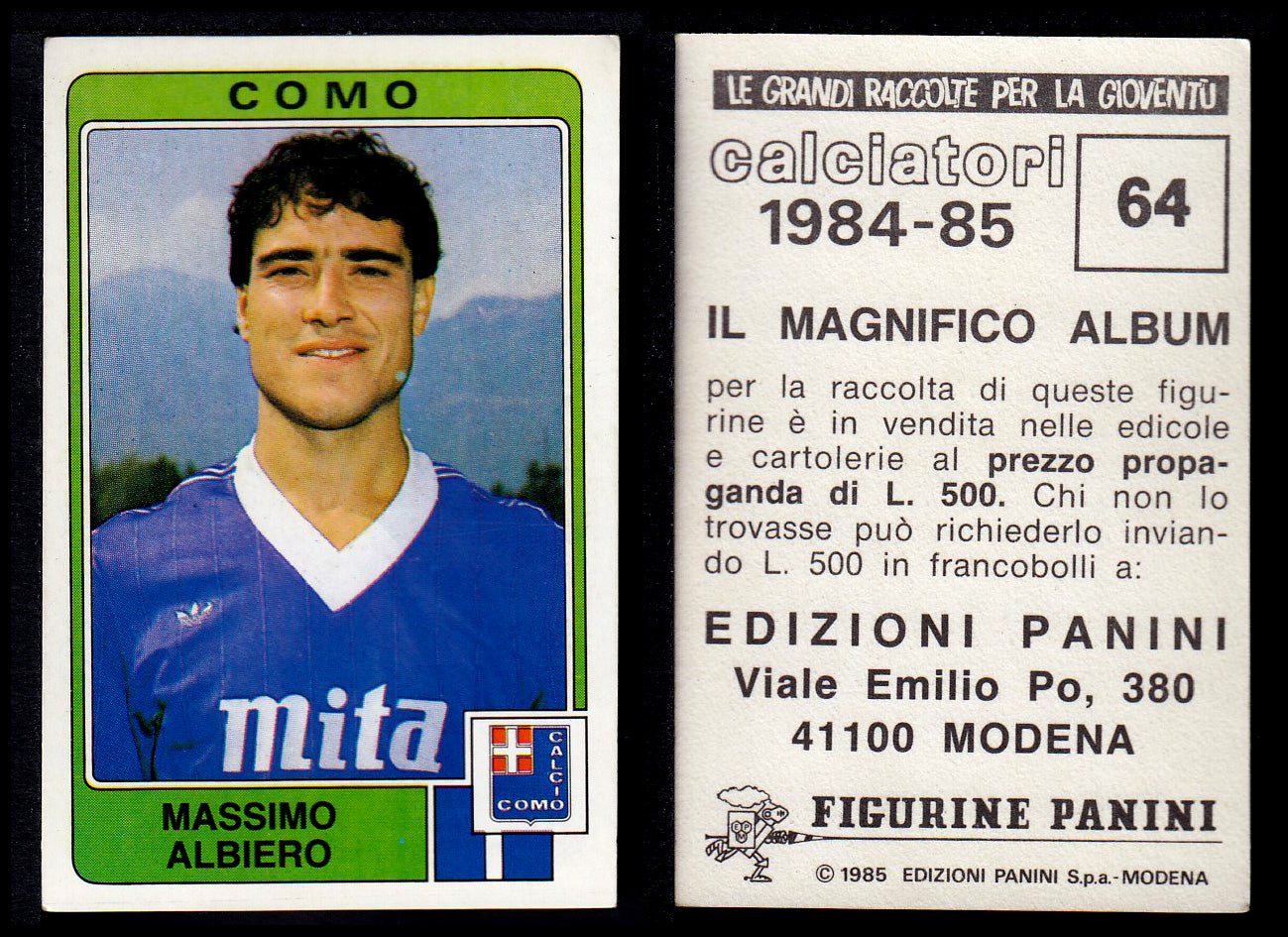 Figurine Panini - Calciatori 1984/85 - Mancolista COMO
