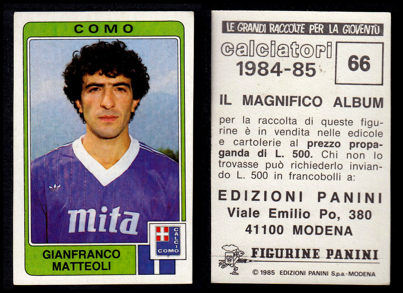 Figurine Panini - Calciatori 1984/85 - Mancolista COMO