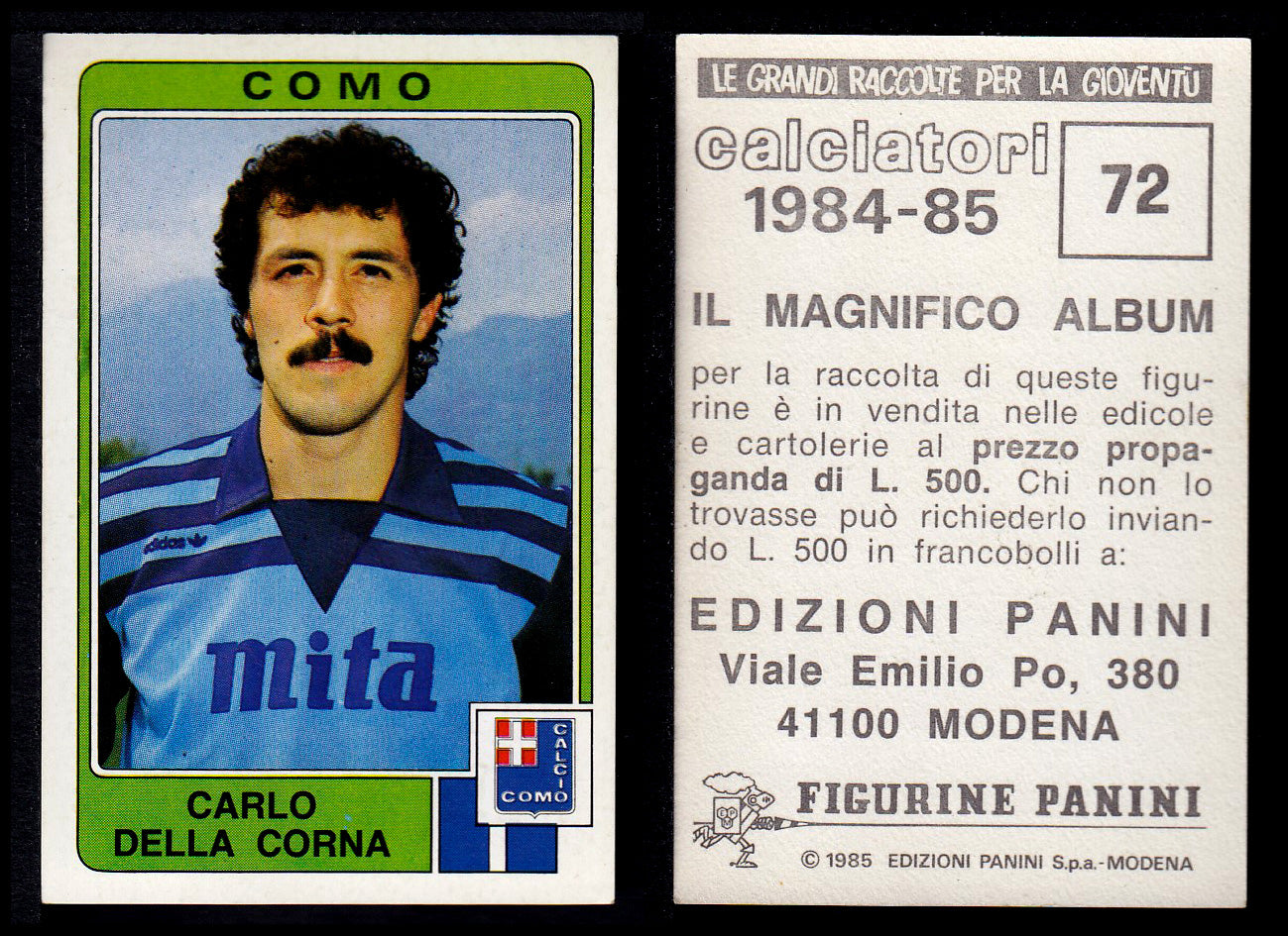Figurine Panini - Calciatori 1984/85 - Mancolista COMO