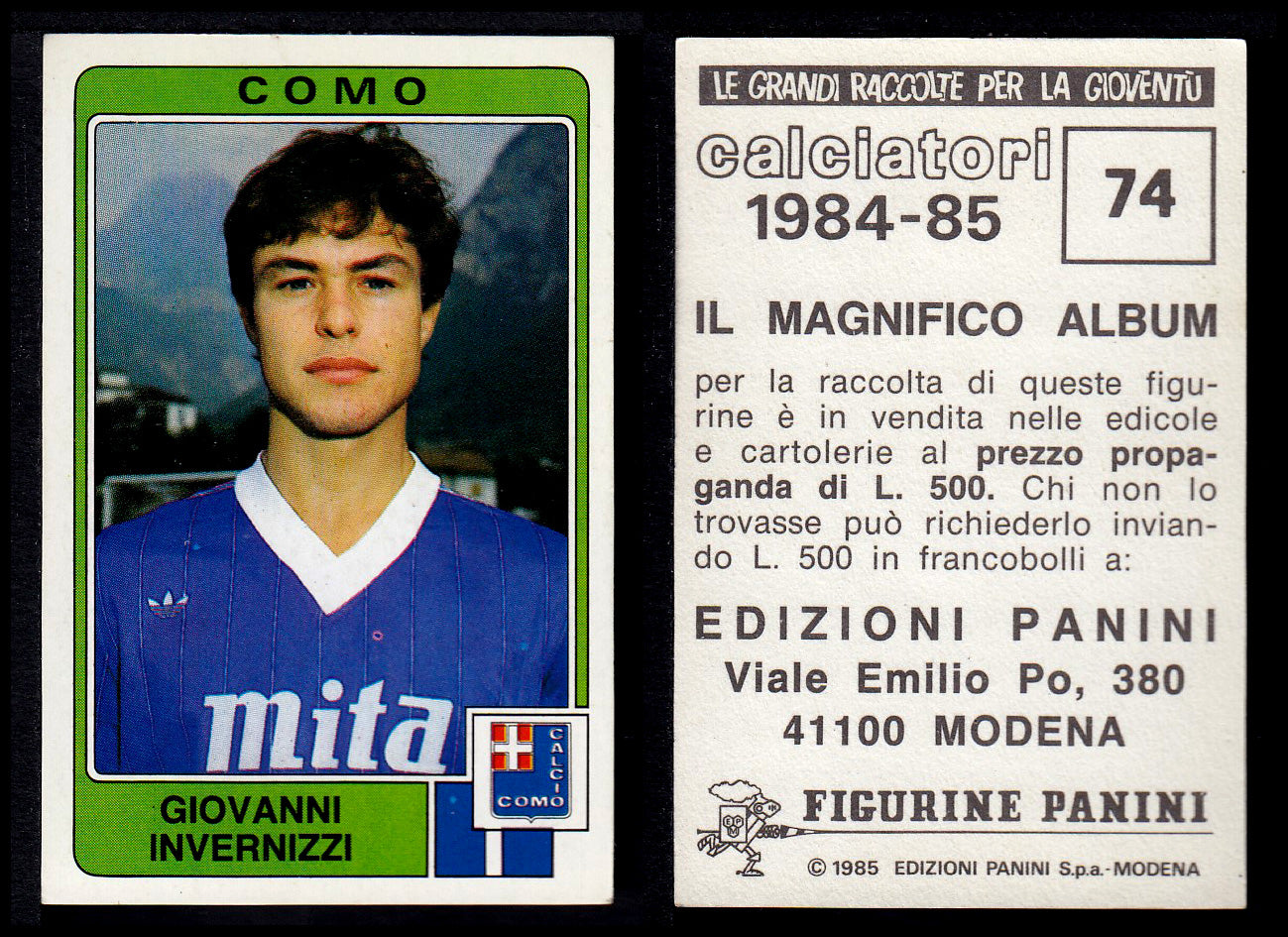 Figurine Panini - Calciatori 1984/85 - Mancolista COMO