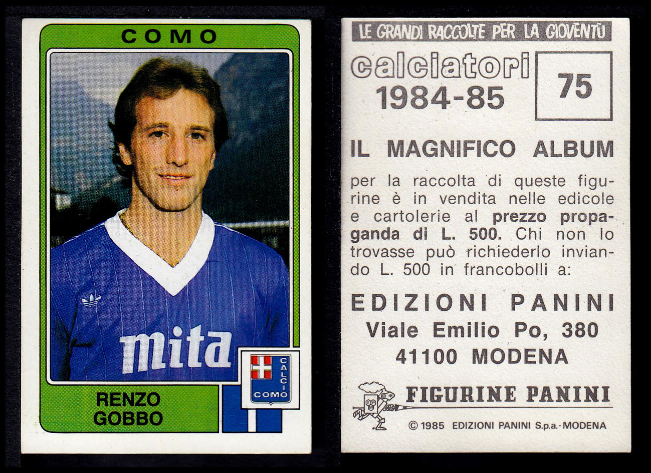 Figurine Panini - Calciatori 1984/85 - Mancolista COMO