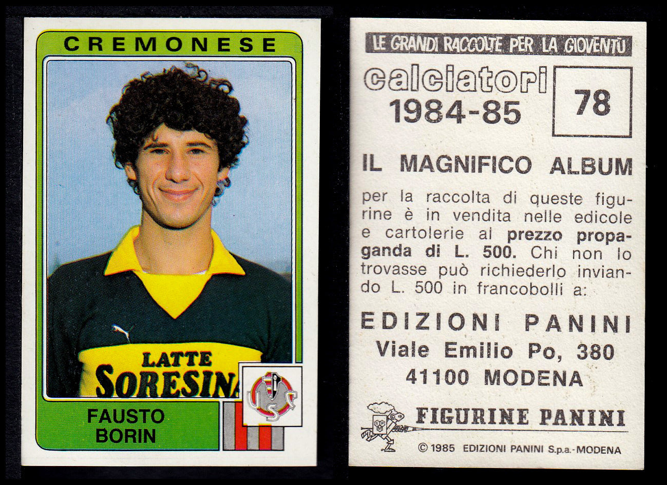 Figurine Panini - Calciatori 1984/85 - Mancolista CREMONESE