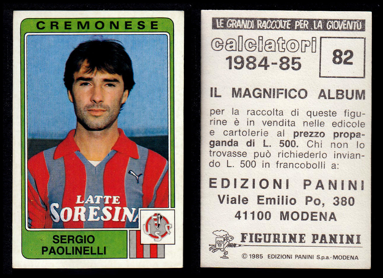 Figurine Panini - Calciatori 1984/85 - Mancolista CREMONESE