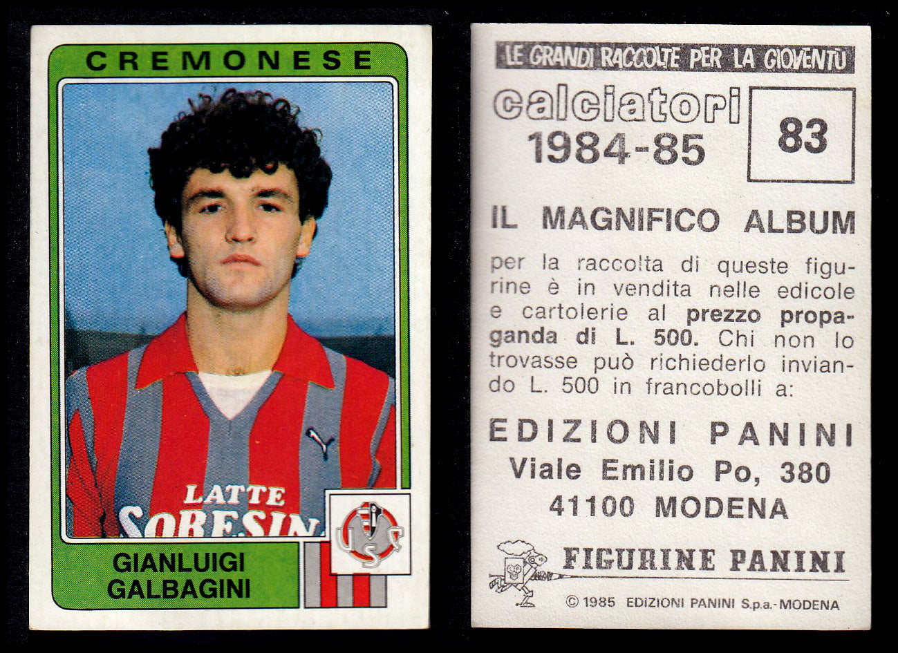 Figurine Panini - Calciatori 1984/85 - Mancolista CREMONESE