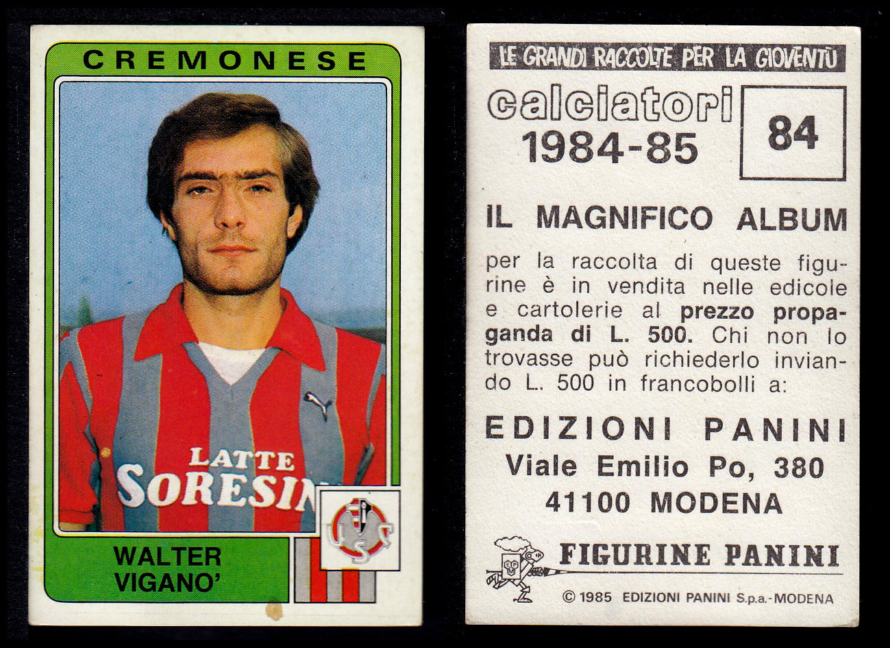 Figurine Panini - Calciatori 1984/85 - Mancolista CREMONESE