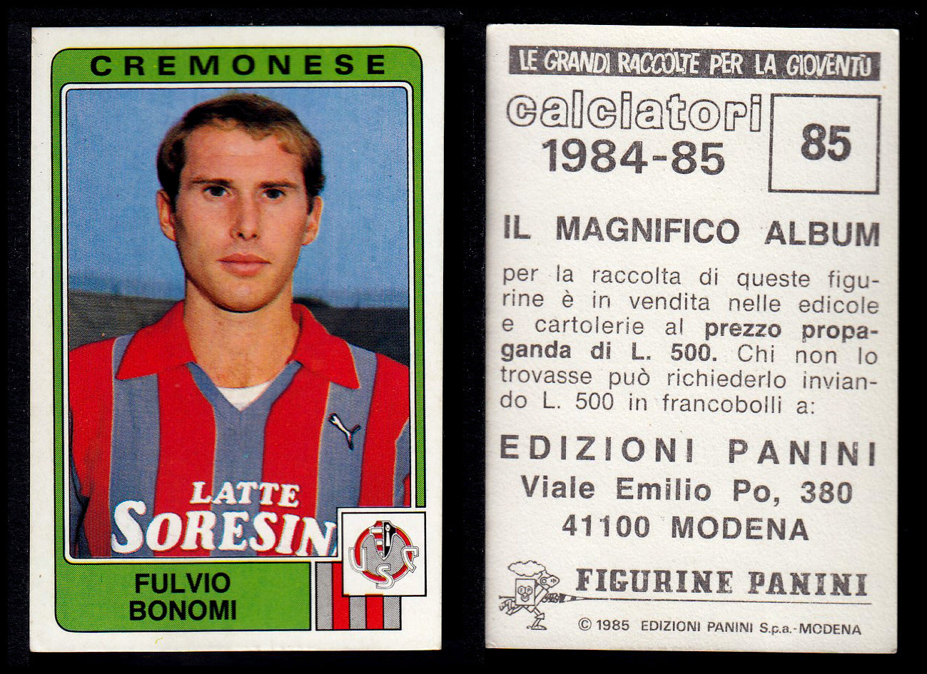 Figurine Panini - Calciatori 1984/85 - Mancolista CREMONESE