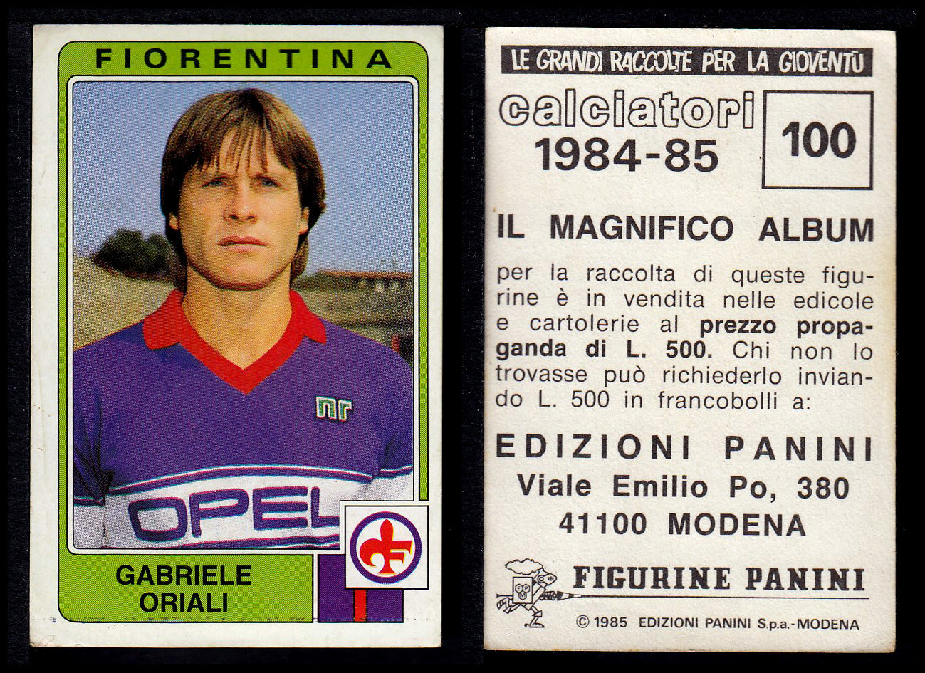 Figurine Panini - Calciatori 1984/85 - Mancolista FIORENTINA