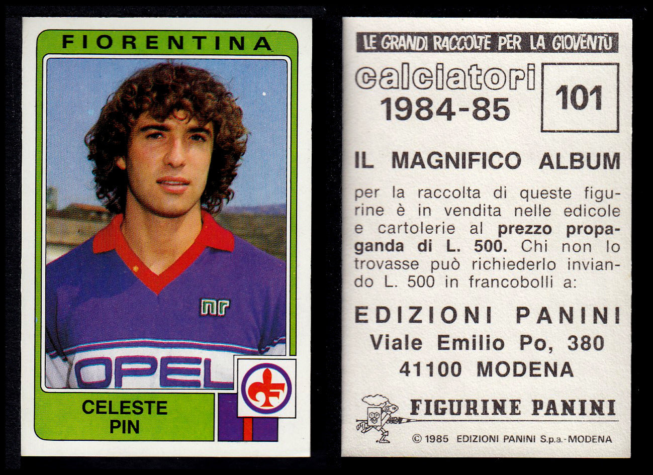 Figurine Panini - Calciatori 1984/85 - Mancolista FIORENTINA