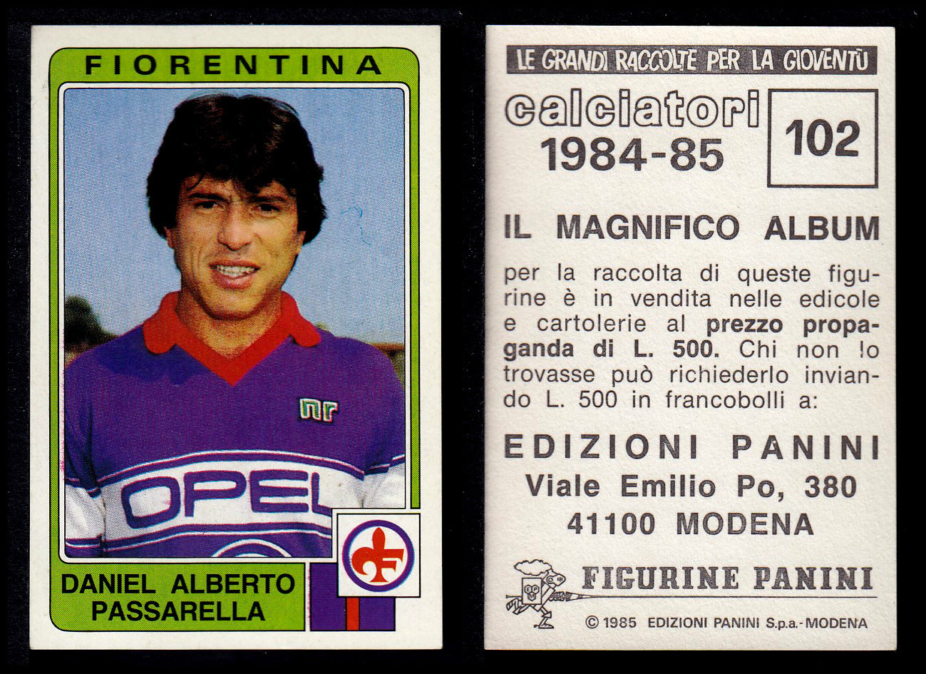 Figurine Panini - Calciatori 1984/85 - Mancolista FIORENTINA