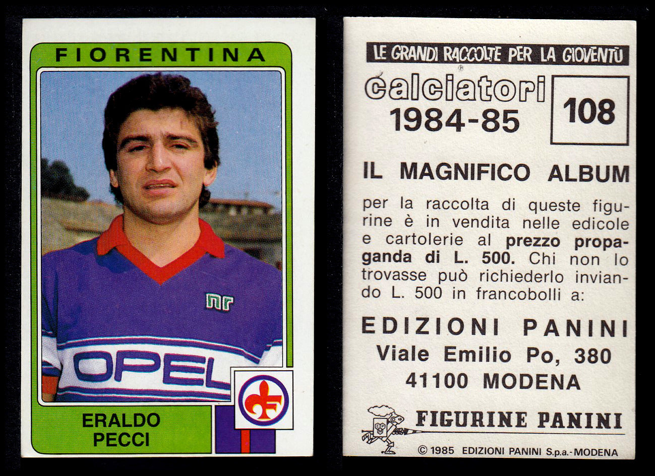 Figurine Panini - Calciatori 1984/85 - Mancolista FIORENTINA
