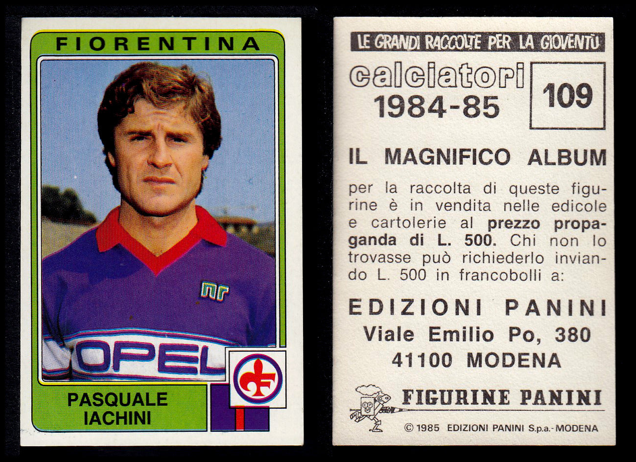 Figurine Panini - Calciatori 1984/85 - Mancolista FIORENTINA