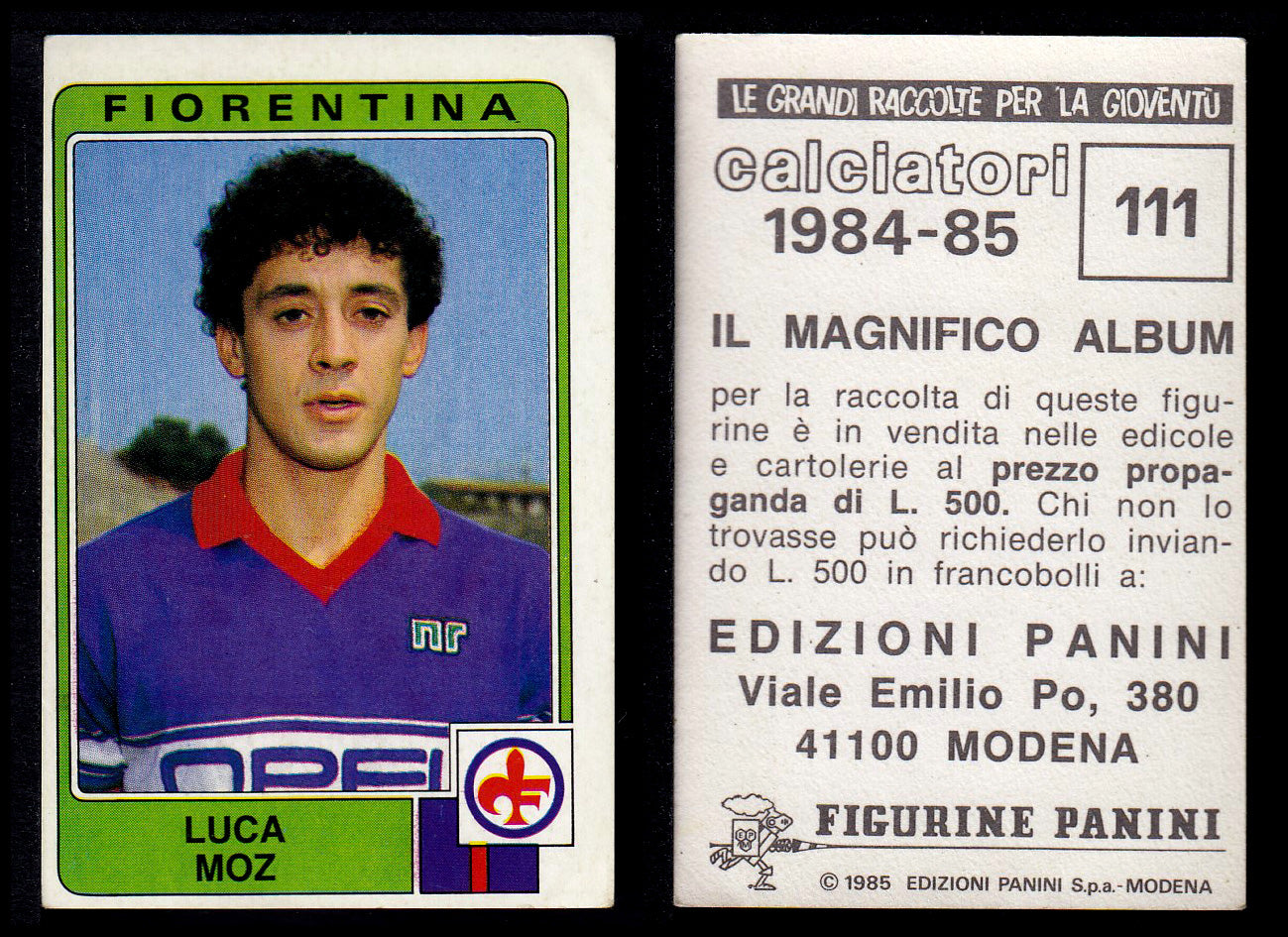Figurine Panini - Calciatori 1984/85 - Mancolista FIORENTINA