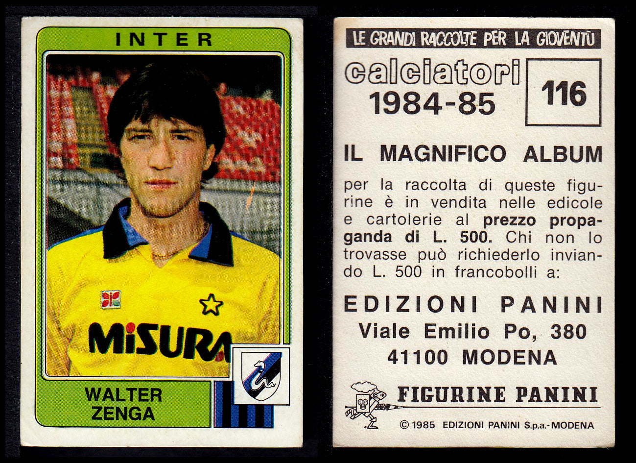 Figurine Panini - Calciatori 1984/85 - Mancolista INTER