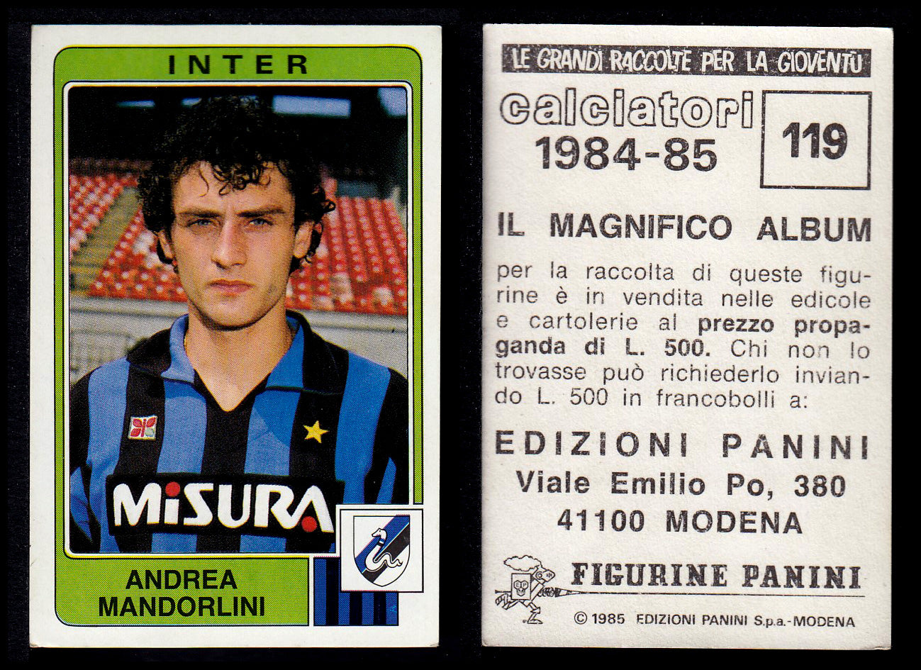 Figurine Panini - Calciatori 1984/85 - Mancolista INTER