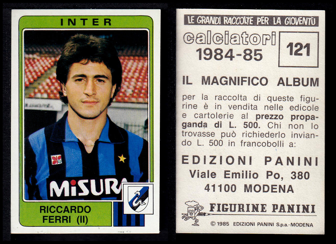 Figurine Panini - Calciatori 1984/85 - Mancolista INTER