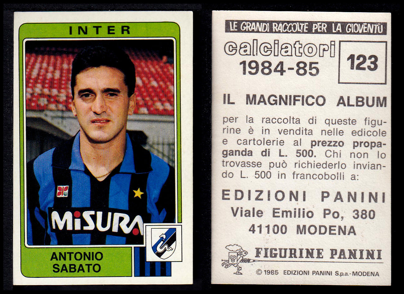 Figurine Panini - Calciatori 1984/85 - Mancolista INTER