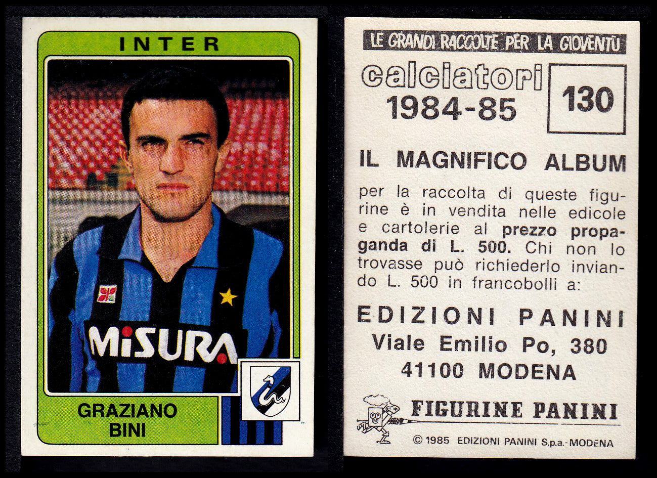Figurine Panini - Calciatori 1984/85 - Mancolista INTER