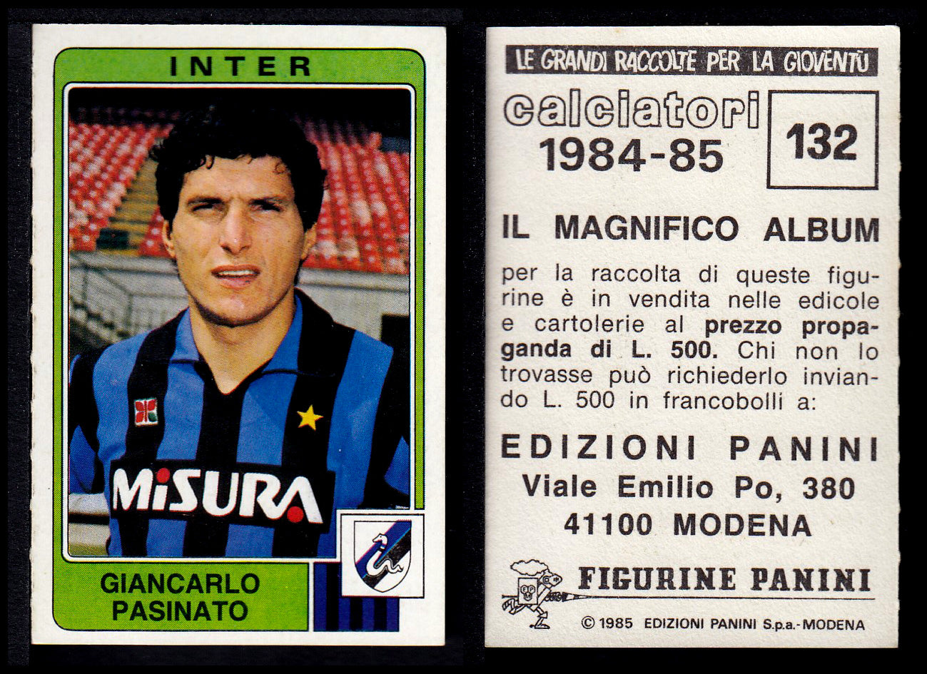 Figurine Panini - Calciatori 1984/85 - Mancolista INTER