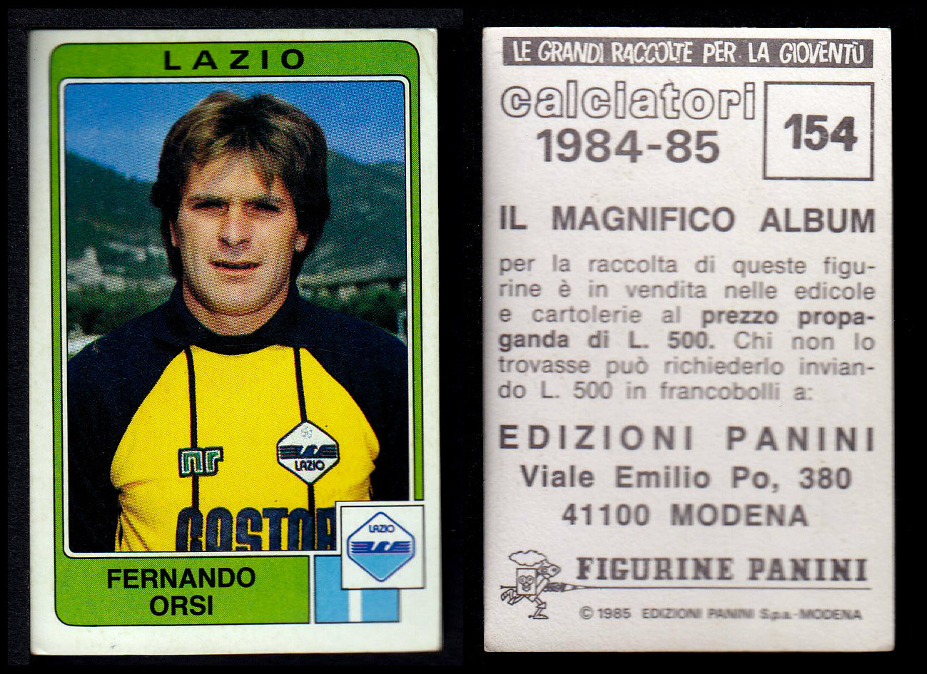Figurine Panini - Calciatori 1984/85 - Mancolista LAZIO