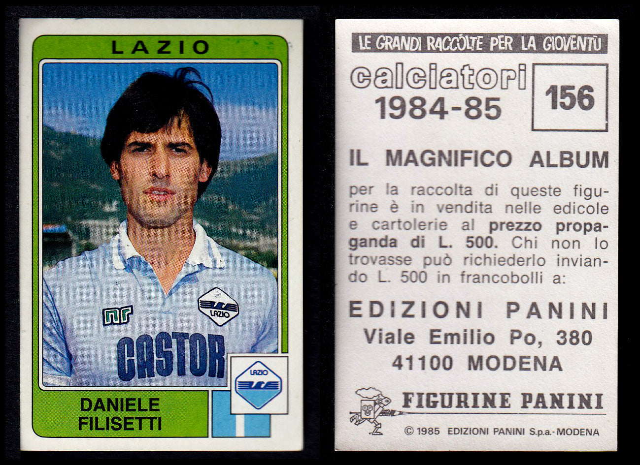 Figurine Panini - Calciatori 1984/85 - Mancolista LAZIO