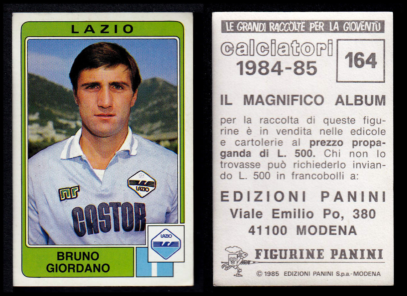 Figurine Panini - Calciatori 1984/85 - Mancolista LAZIO