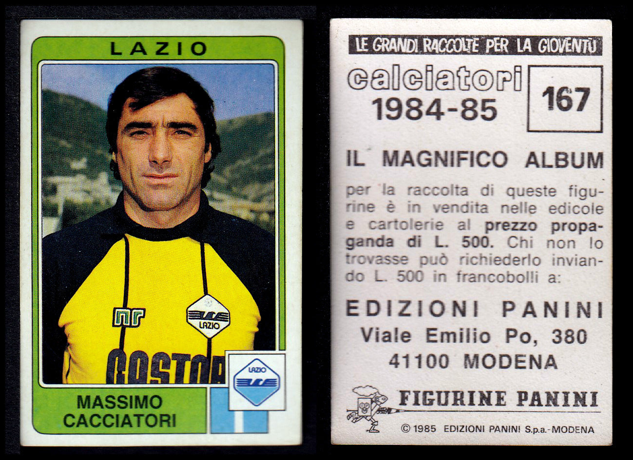 Figurine Panini - Calciatori 1984/85 - Mancolista LAZIO