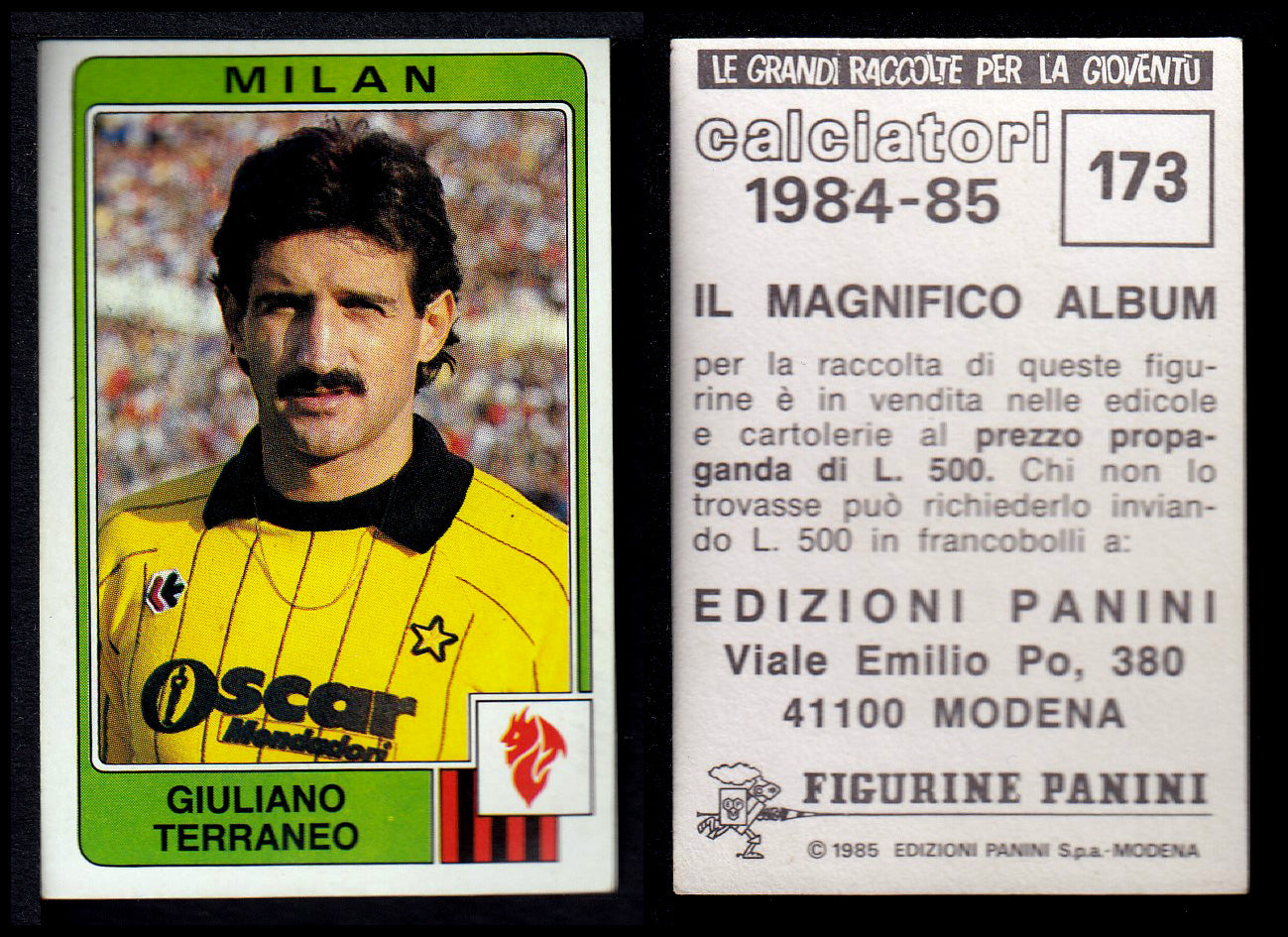 Figurine Panini - Calciatori 1984/85 - Mancolista MILAN