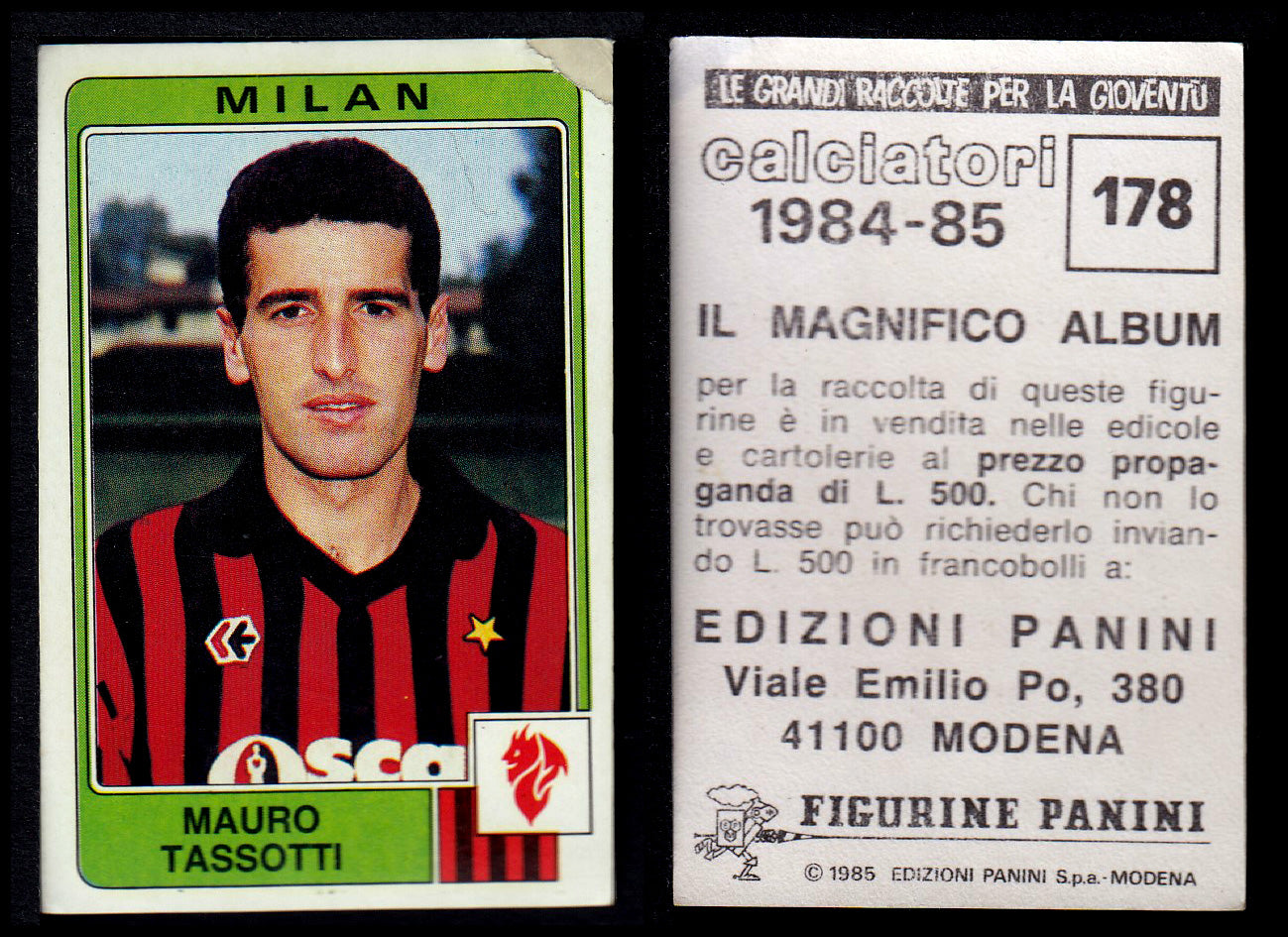 Figurine Panini - Calciatori 1984/85 - Mancolista MILAN