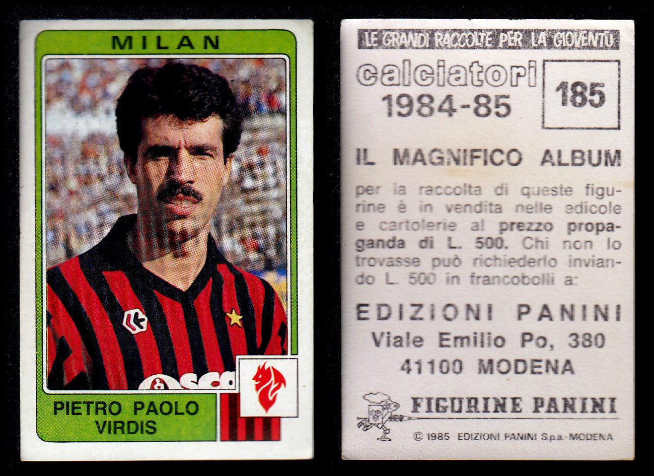 Figurine Panini - Calciatori 1984/85 - Mancolista MILAN