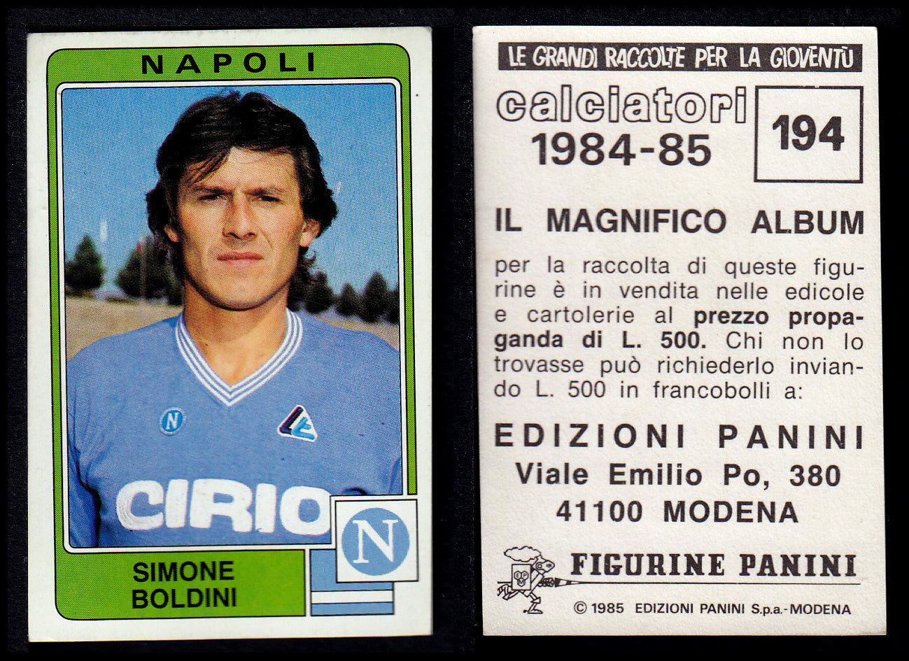 Figurine Panini - Calciatori 1984/85 - Mancolista NAPOLI