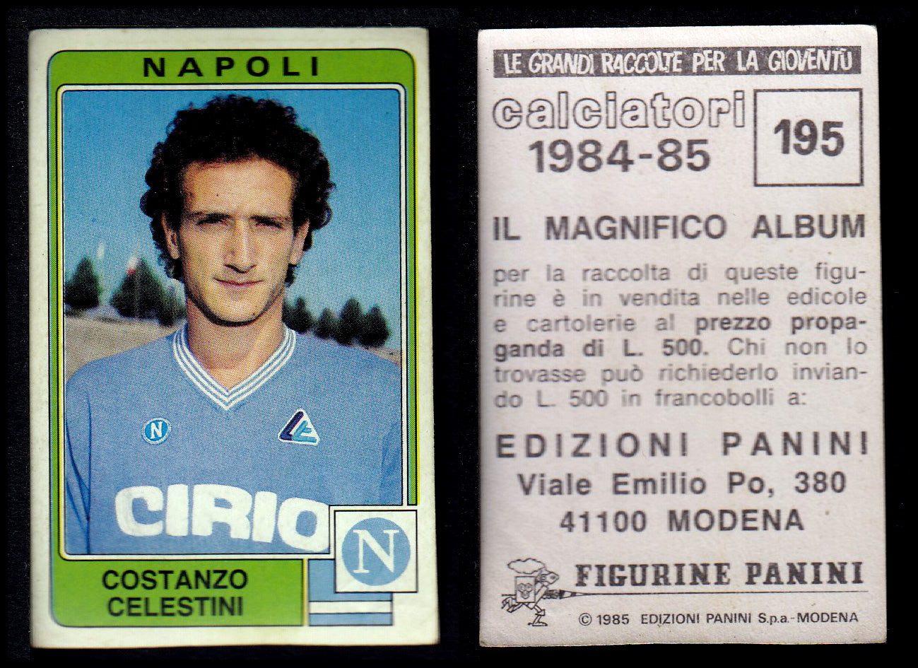 Figurine Panini - Calciatori 1984/85 - Mancolista NAPOLI