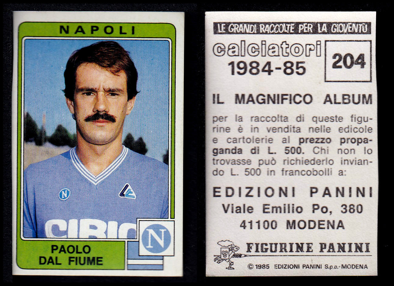 Figurine Panini - Calciatori 1984/85 - Mancolista NAPOLI