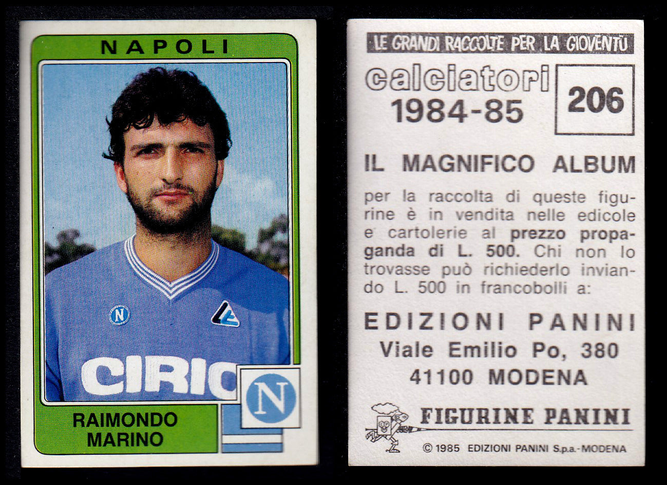 Figurine Panini - Calciatori 1984/85 - Mancolista NAPOLI