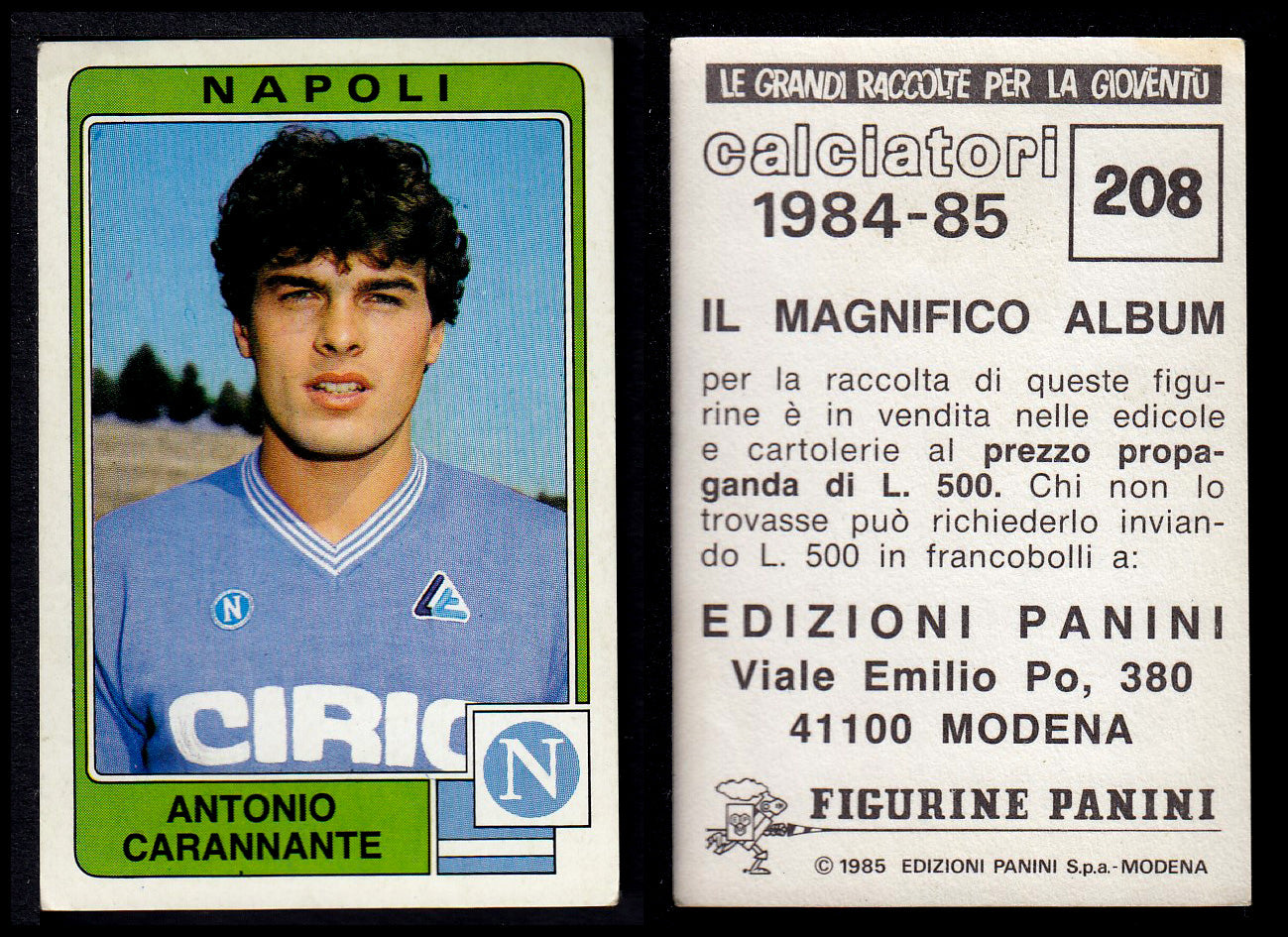 Figurine Panini - Calciatori 1984/85 - Mancolista NAPOLI
