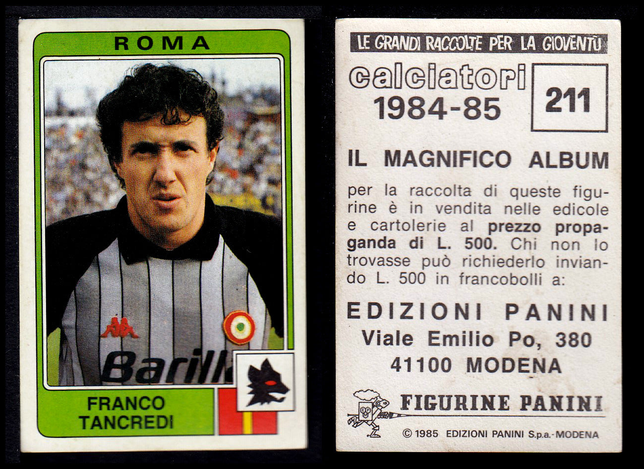 Figurine Panini - Calciatori 1984/85 - Mancolista ROMA