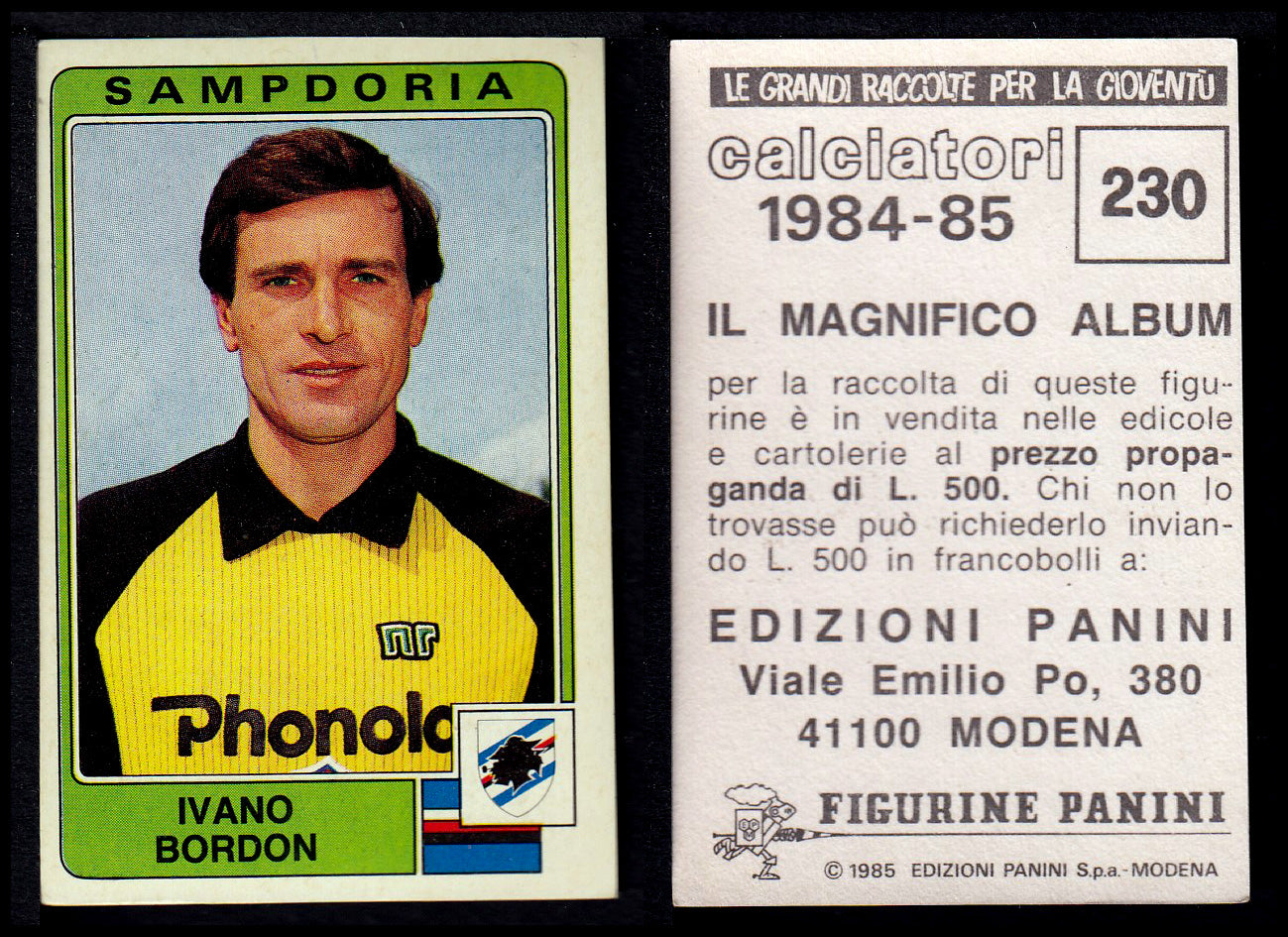 Figurine Panini - Calciatori 1984/85 - Mancolista SAMPDORIA