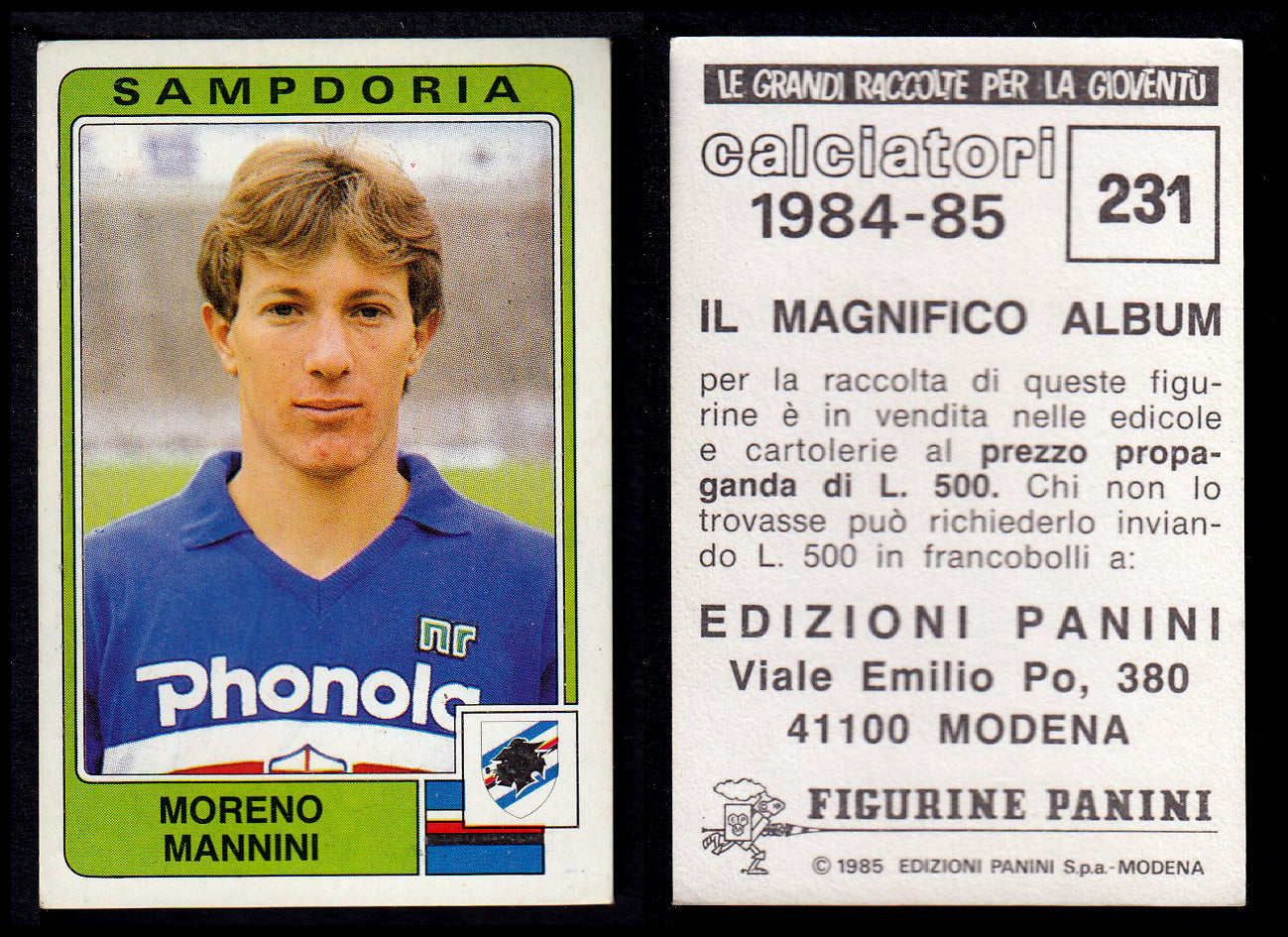 Figurine Panini - Calciatori 1984/85 - Mancolista SAMPDORIA